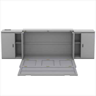 Murphy Bed With Shelves, Cabinets And USB Ports