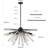 Modern Sputnik Chandelier With Adjustable Height, 6-Light Mid Century Pendant Light Fixture For Dining Room, Living Room, And Kitchen Island