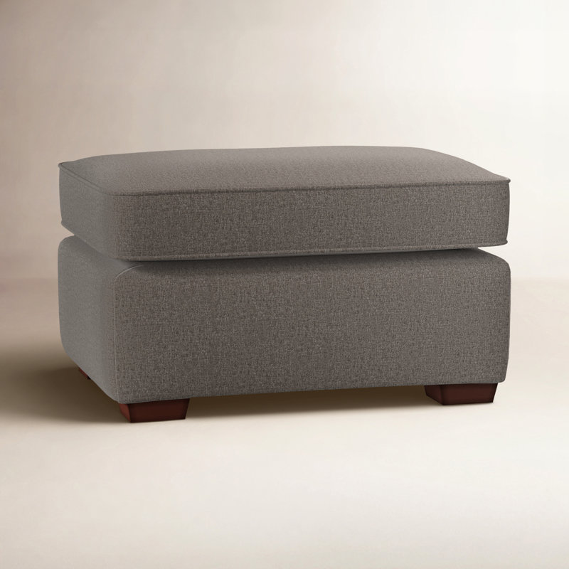 31" Rectangle Standard Ottoman, Craftwood 42 Gray Performance Chenille