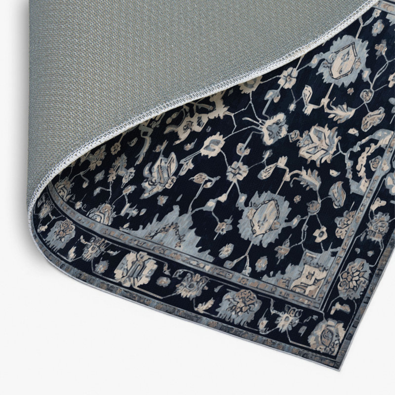 Overdyed Gray Indoor and Outdoor Area Rug, Rectangle 4' x 6'