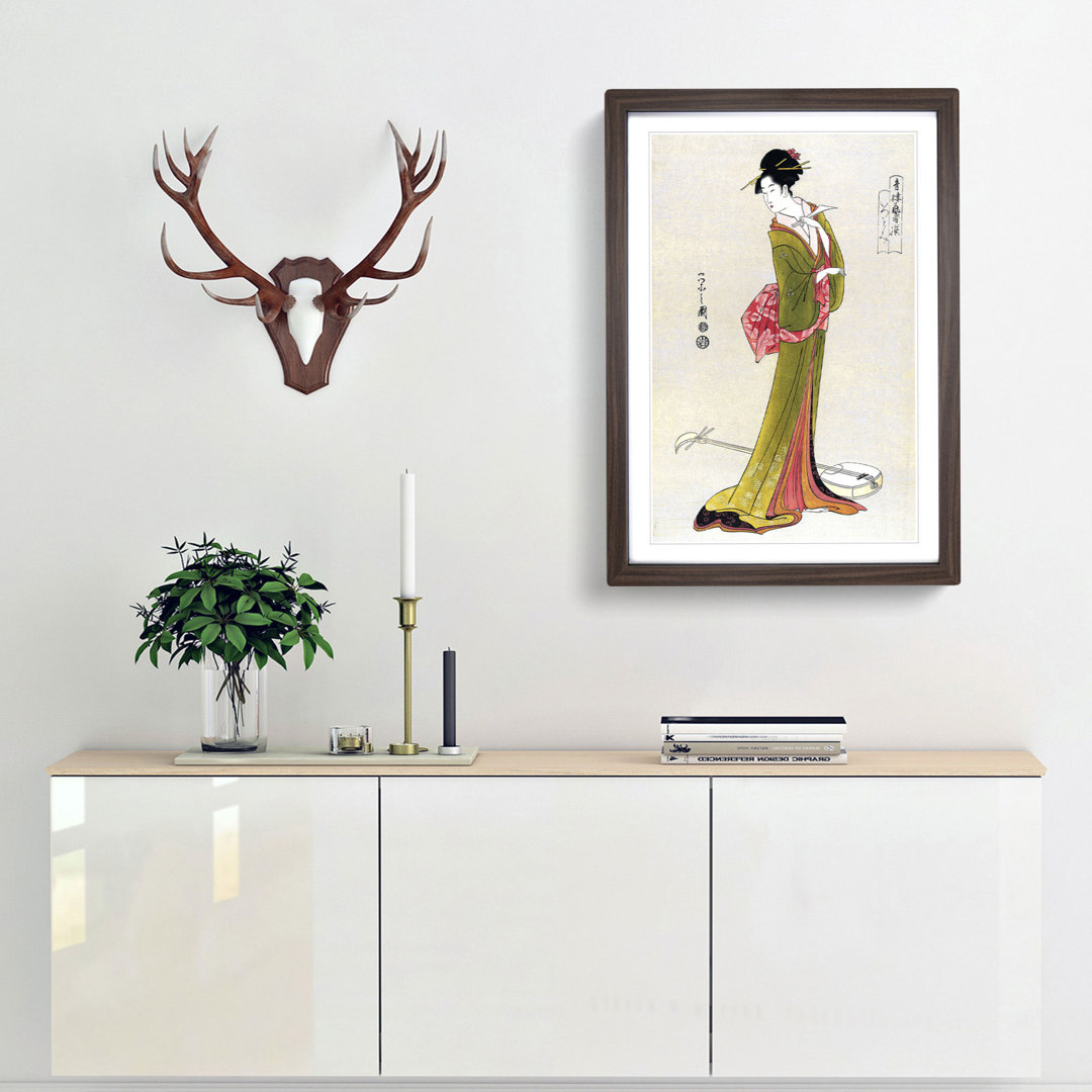 Itsutomi by Chobunsai Eishi - Framed Print