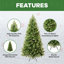 Sapin de Noël artificiel traditionnel avec base en métal Prelit-2139265243
