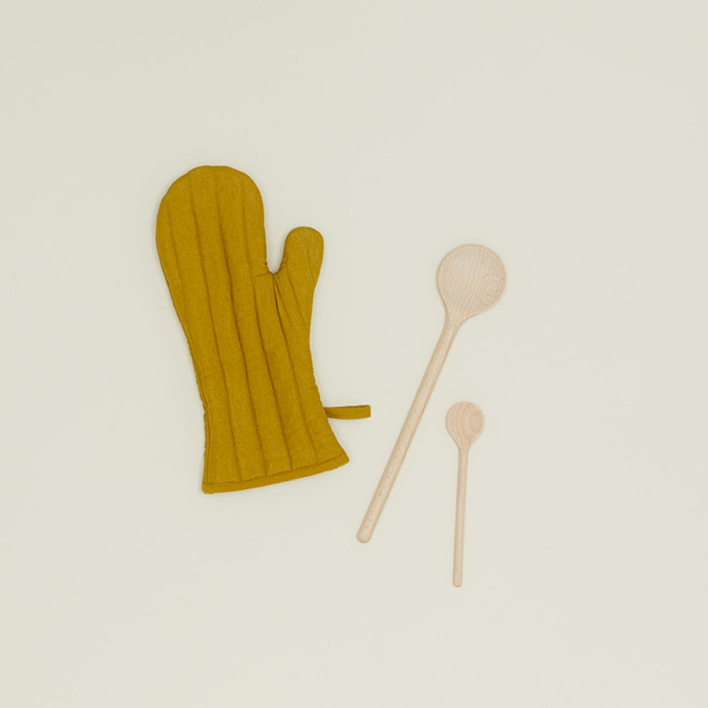 Hawkins New York Linen Oven Mitt, Mustard