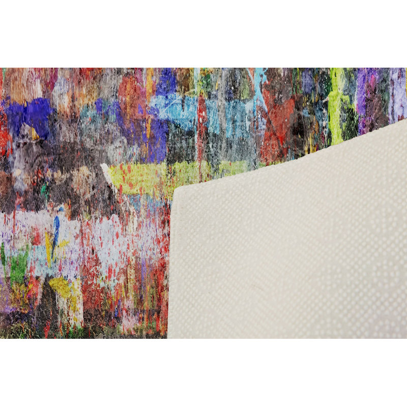 Stylish Woven Carpet (4 x 6 ft), 100% Polyester, 0.4 in Pile Height | Antibacterial, Non-Slip Underside | Machine Washable, 3D Digital Printing | Perfect for Living Room, Bedroom, and Home Decor