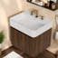 Modern Vanities(Must include both Vanity Cabinet  and Sink) 24 Inch Floating Walnut-2134711042