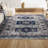 Blough Modern Persian Vintage Medallion Blue/Light Grey Rug-1436765606