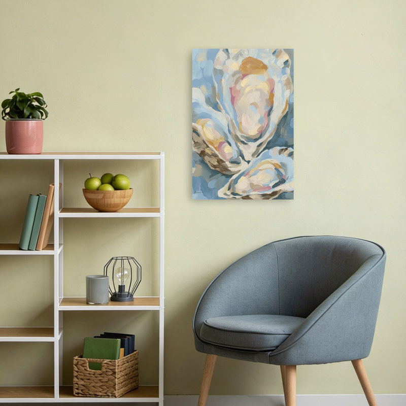 «Mosaic Oysters I Coastal», reproduction d'art mural, 24" H x 16" W