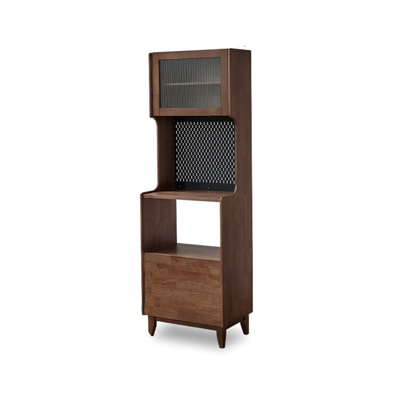 Modern Simple Multi-Functional Large Capacity Pantry, Walnut