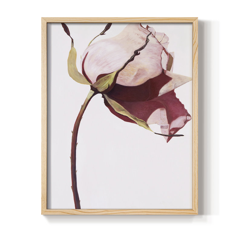 «Love Is A Rose I», reproduction encadrée - bois massif, H 11 po x l 9 po, Naturel