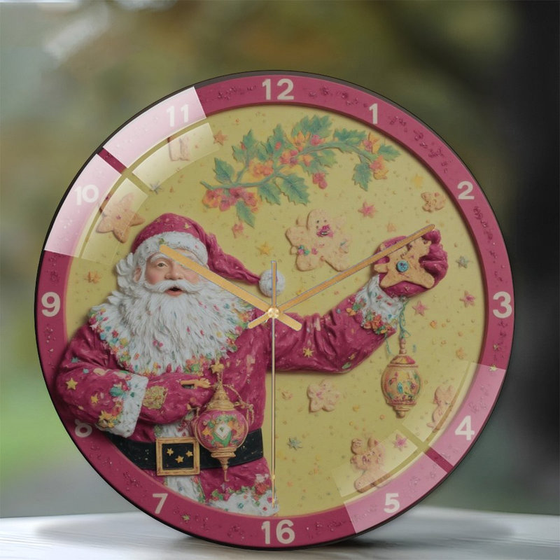 Horloge murale 12 po Père Noël