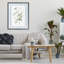 Giclée encadrée de fines herbes bleues rétro, design avec lettres et doublure-117116882-117116883