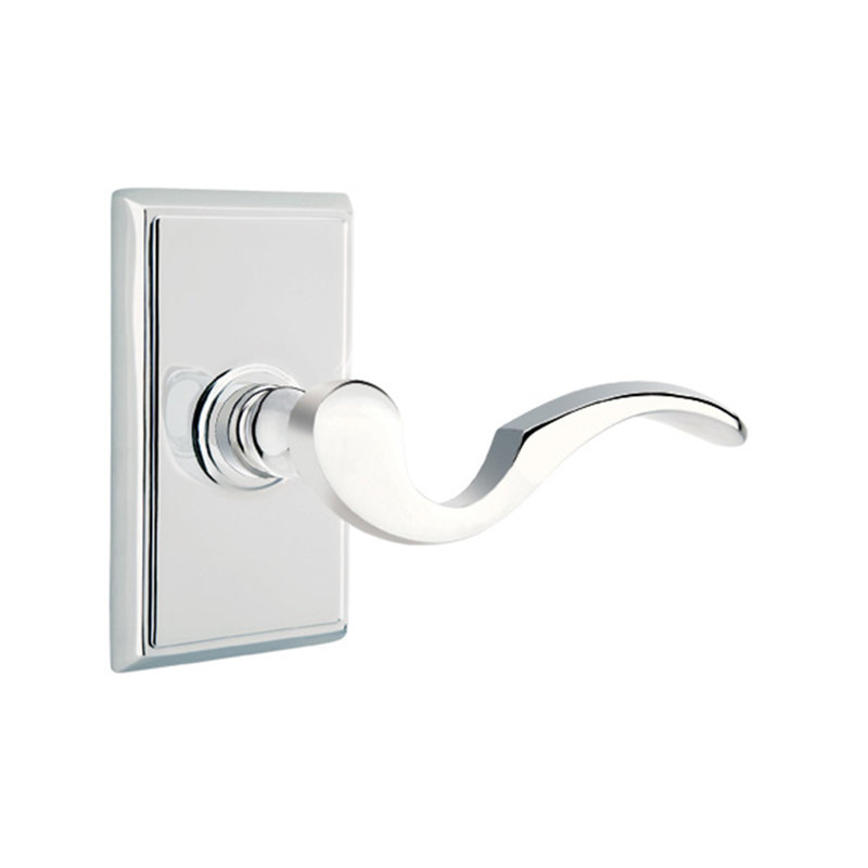 Faux levier double avec rosette Cortina, Droite, Chrome poli