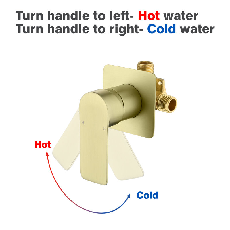 Wall Mounted Optional Single-handle Bathroom Faucet, Brushed Gold