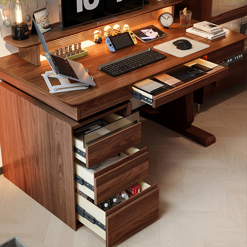 Bureau réglable en bois massif 55,12 po