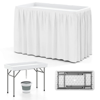 Table pliante pour 4 bacs à glaçons avec 4 tablettes