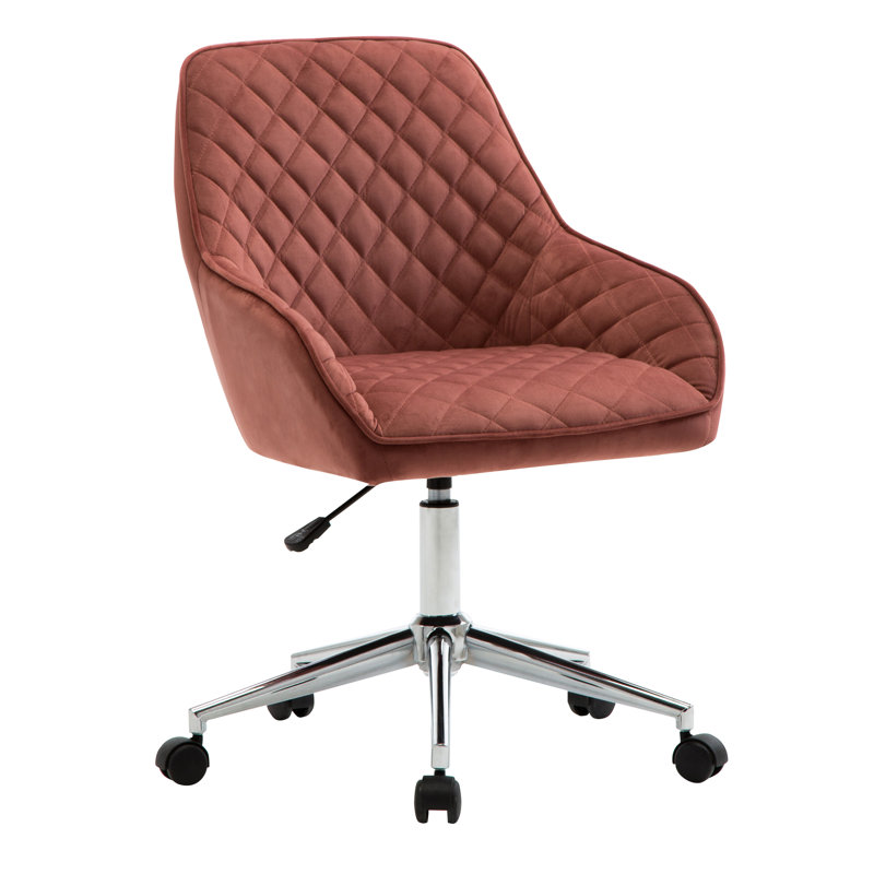 Velvet Office Chair, Pink