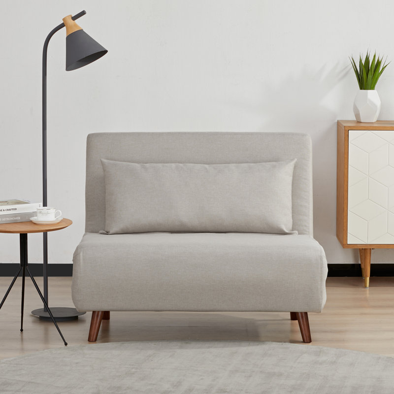 Fauteuil convertible Blago Jacquelyn, Polyester ivoire