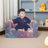 Compression Modular Kids Sofa, Perfect Sleeper Extra Convertible Sofa To Lounger, Comfy 2-In-1 Flip Open Couch Sleeper For Kids Pink Small Sofa