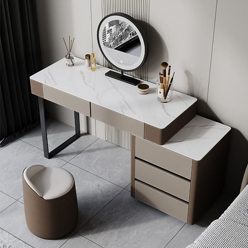 Makeup Vanity with Light mirror,5 drawers