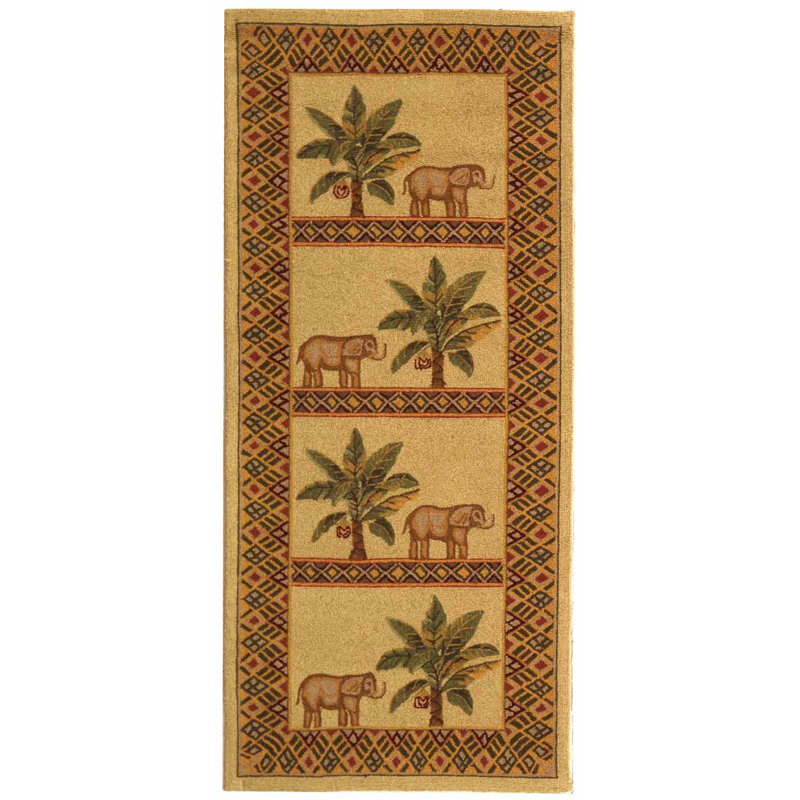 Ardilla Hand Hooked Wool Pile Rug, Runner 2'6" x 8'