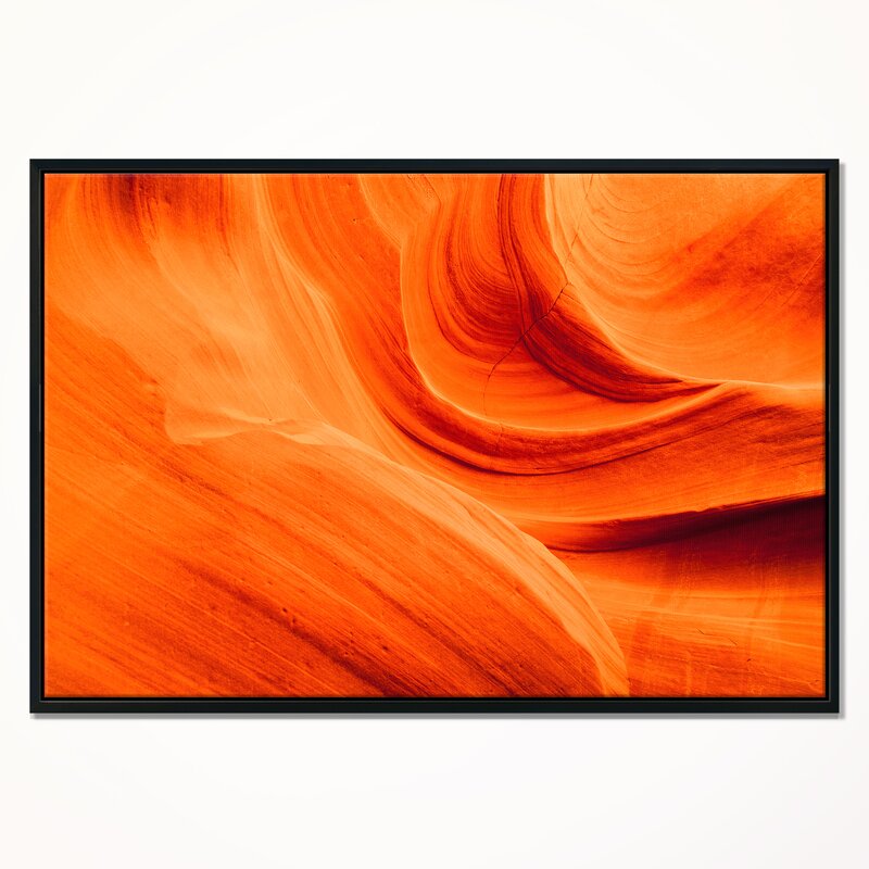 Orange Upper Antelope Canyon Print: Burnt orange wall art