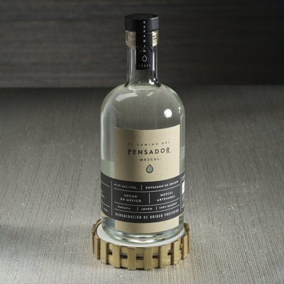 Forge Metal and Marble Wine Bottle Coaster