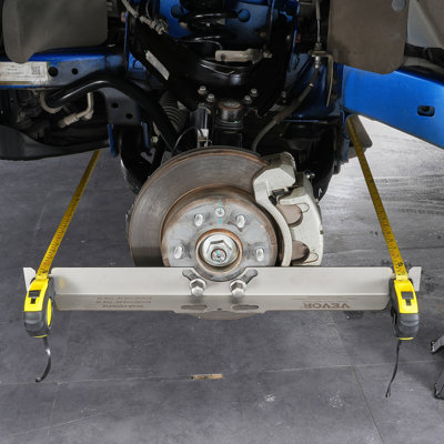 Wheel Alignment Tool,Toe Alignment Toe Plates, Stainless Steel Wheel Alignment Tool Plate, Toe Angle Accurate Measurement, Includes 2 Measuring Tapes & Conversion Chart