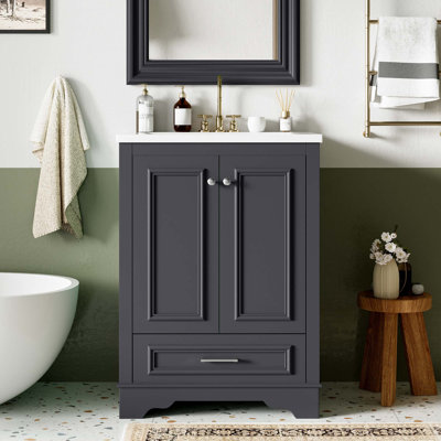Meuble-lavabo 24 po avec lavabo en céramique