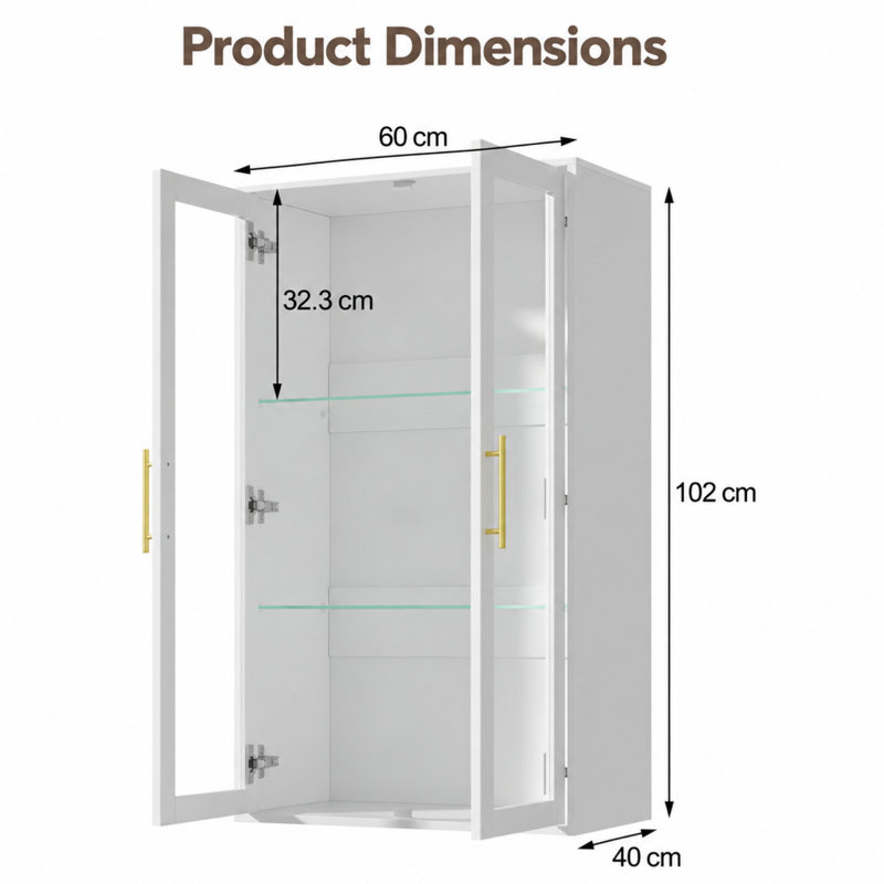 Aaila 60 cm W Display Cabinet
