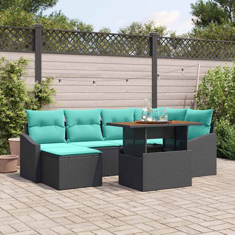 Ensemble de canapé de jardin avec rangement 7 pièces vidaXL