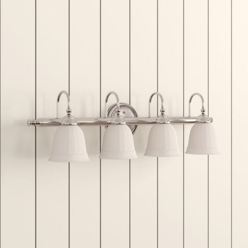 Busch 4-Light Dimmable Vanity Light in Chrome "Glass Sold Separately", Chrome