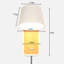 Applique murale blanche Brentleigh Minimalisme avec support en bois