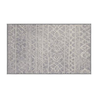 Machine Washable Gray Area Rug