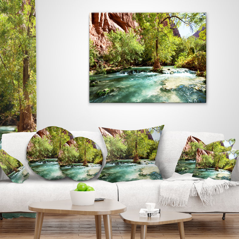 Oreiller Schafer Wall Spring Creek, 16 po x 16 po, Coussin décoratif