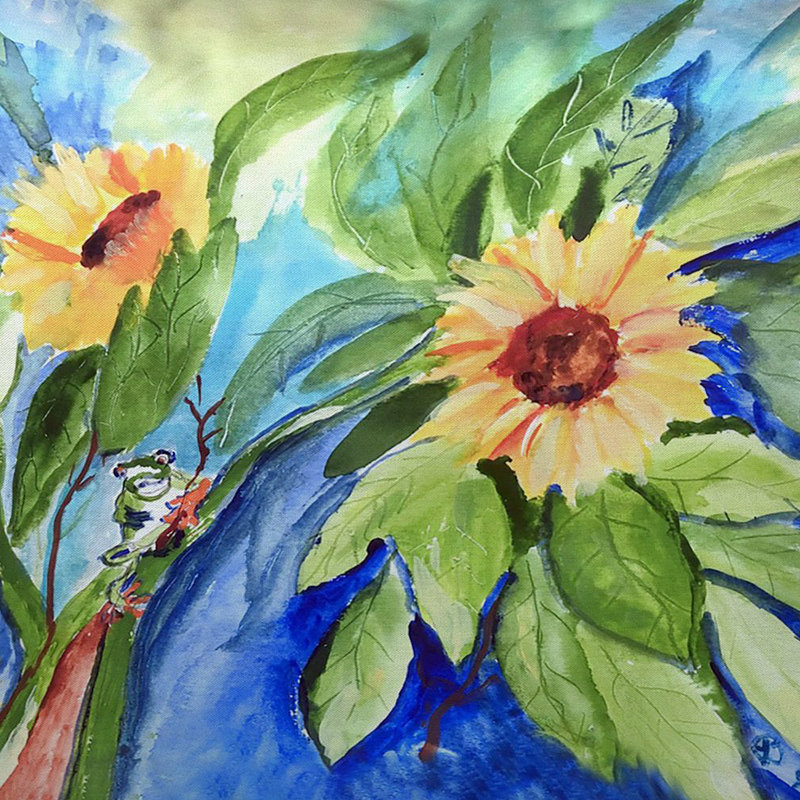 Coussin décoratif Floral, 16 po x 20 po