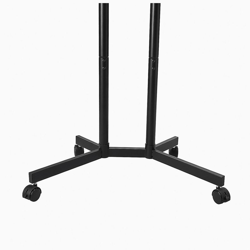 Rolling TV Stand, Mobile TV Cart For 32-65 Inch Screens, Height Adjustable, Portable Monitor Stand With Wheels Holds Up To 88 Lbs