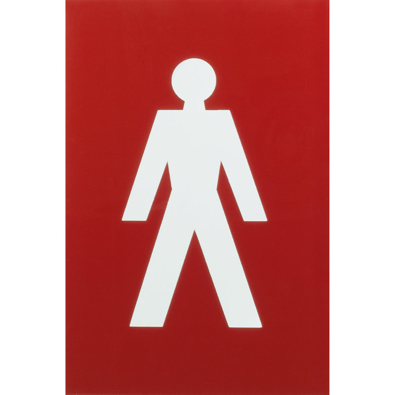 Amarys Male Sign 100Mm X 150Mm, Rouge Red