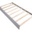 Lit simple avec couchette et plateforme, sans sommier, idéal pour les petites chambres et les espaces invités, gris-118038134