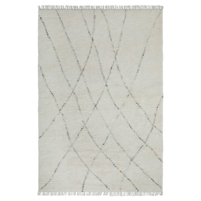 Hand-Woven Striped Wool Rug