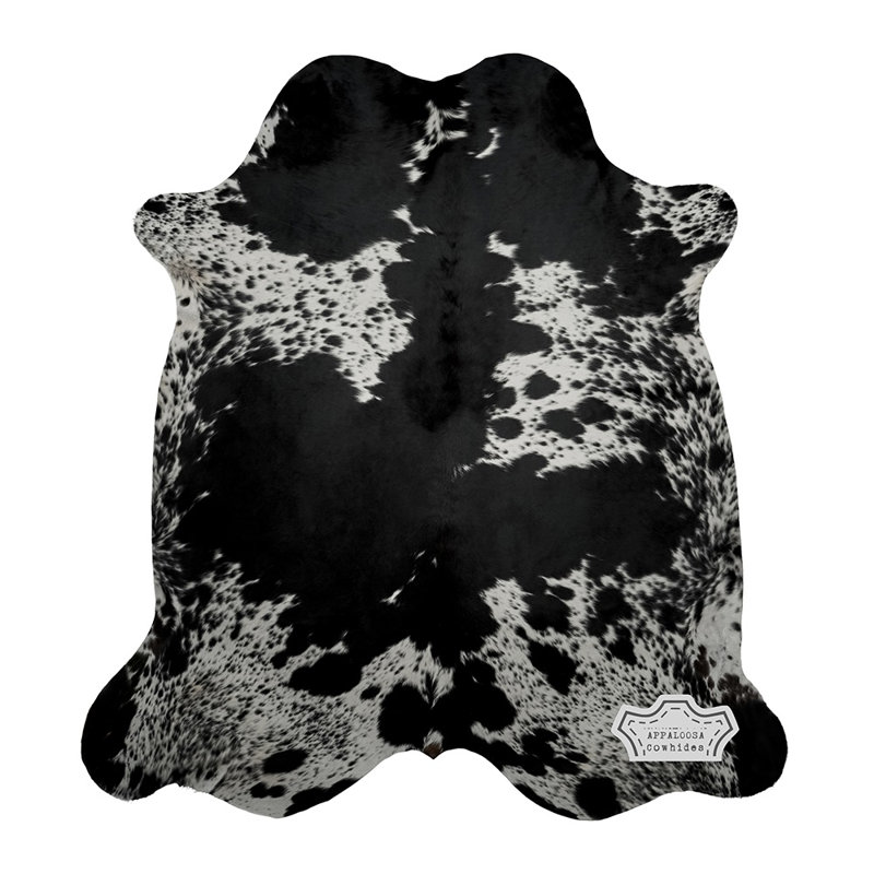 Authentic Black and White Cowhide Rug 6' x 8'
