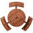 6 Person Round Wood Picnic Table With 3 Built-In Benches And Umbrella Hole