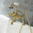 Kingston Brass Aqua Vintage Three-Handle 2-Hole Deck Mount Clawfoot Tub Faucet with Hand Shower-14765455