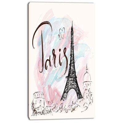 " Illustration With Eiffel Tower "