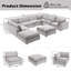 Canapé modulaire rembourré 9 pièces Nuccio-112602388