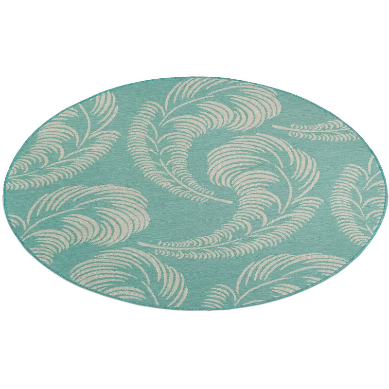 Tapis intérieur / extérieur IOED.01 / OAS./Feathers, Rond 6 pi 7 po
