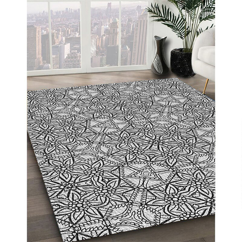 Tapis gris Power Loom, Rectangle 7 pi x 10 pi