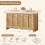 Meuble-lavabo double 60 po en chêne brossé Milner-1277409198