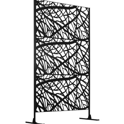 Decorative Outdoor Privacy Screen 6.5Ft, Steel See-Through For Garden Walkway, Backyard With Branch 6.5Ft By , Divider Pattern &