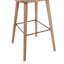 Tabouret de bar Farmhouse avec repose-pieds intégré et dossier à broche