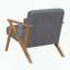 Chaise d'appoint en velours côtelé avec coussin, structure en bois d'hévéa massif-504099260